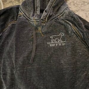 Buddy by the Sea Charcoal Navy Hoodie